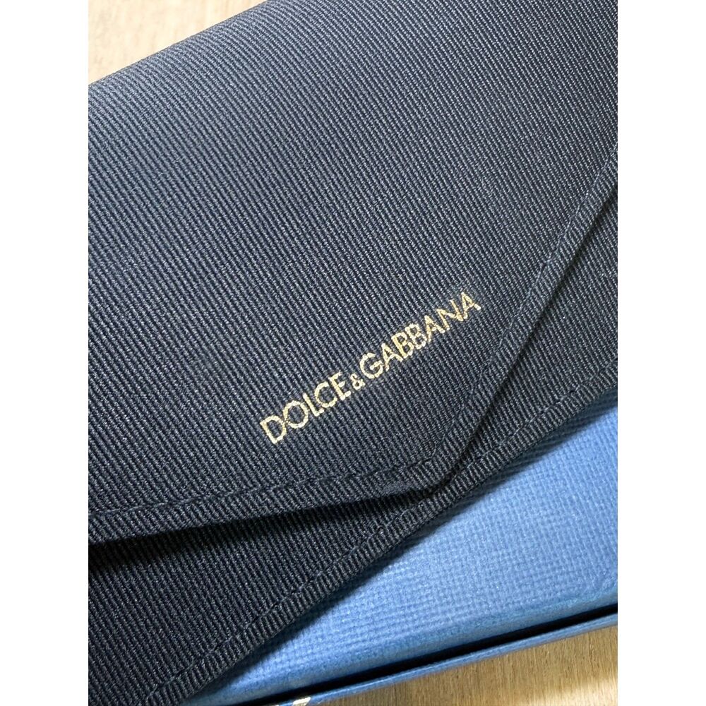 Dolce & Gabana Black Velvet Lined Sunglass Eyeglass Case Soft Compact Travel Lux - Picture 2 of 7